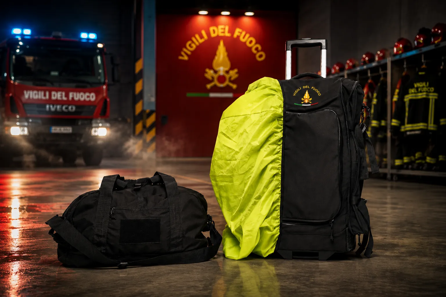 Vigili del Fuoco — Trolley suitcase and duffel bag set